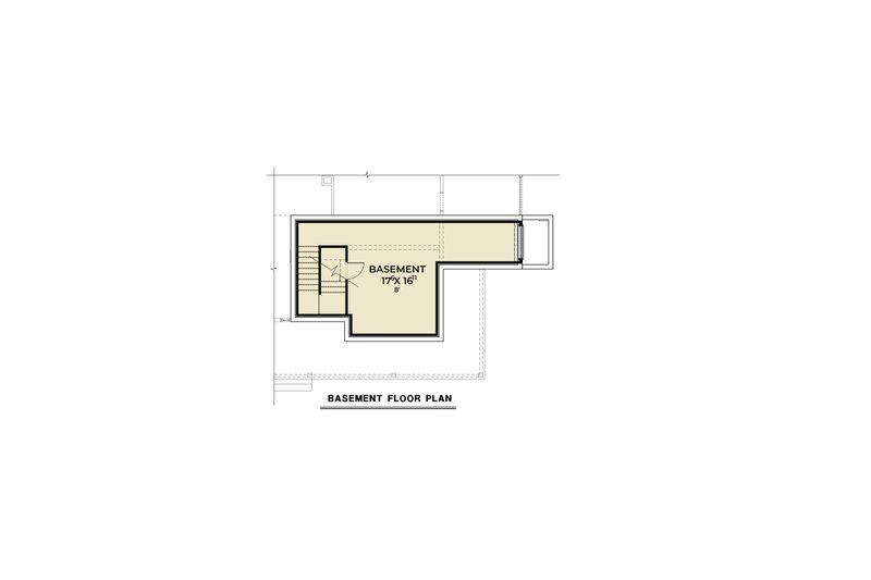 Architectural House Design - Floor Plan - Lower Floor for Farmhouse House Plan #1070-211 - 4 bed, 3.5 bath