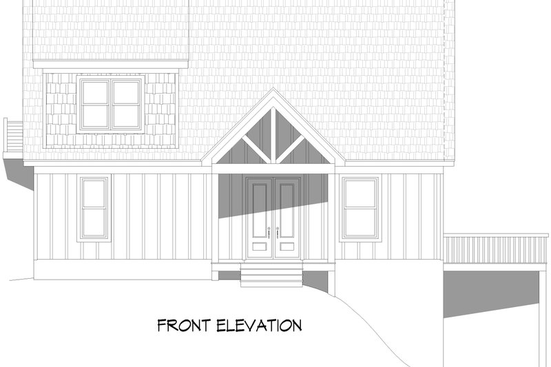 Architectural House Design - Exterior - Front Elevation 3 for Country House Plan #932-1089 - 4 bed, 3 bath
