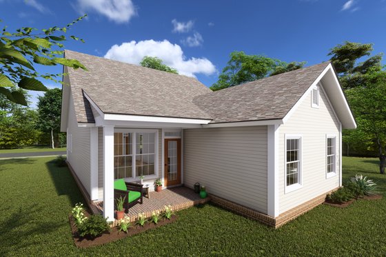 Exterior - Rear Elevation for Cottage House Plan #513-2078 - 3 bed, 2 bath