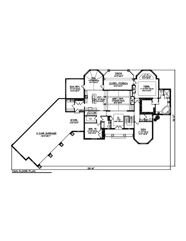 Home Plan - Ranch Floor Plan - Main Floor Plan #70-1555