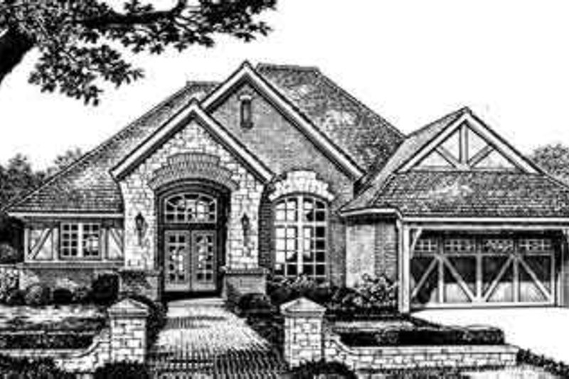 Architectural House Design - European Exterior - Front Elevation Plan #310-252