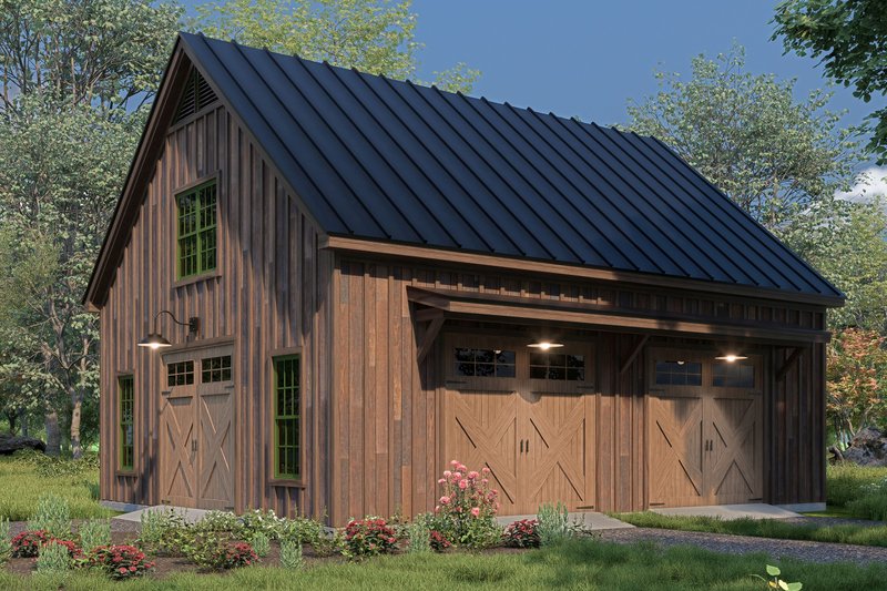 House Blueprint - Country Exterior - Front Elevation Plan #932-1268