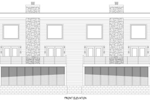 Exterior - Front Elevation 3 for Country House Plan #932-1196 - 6 bed, 4 bath