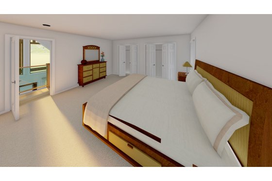 Interior - Master Bedroom 1 for Cabin House Plan #126-243 - 2 bed, 2 bath