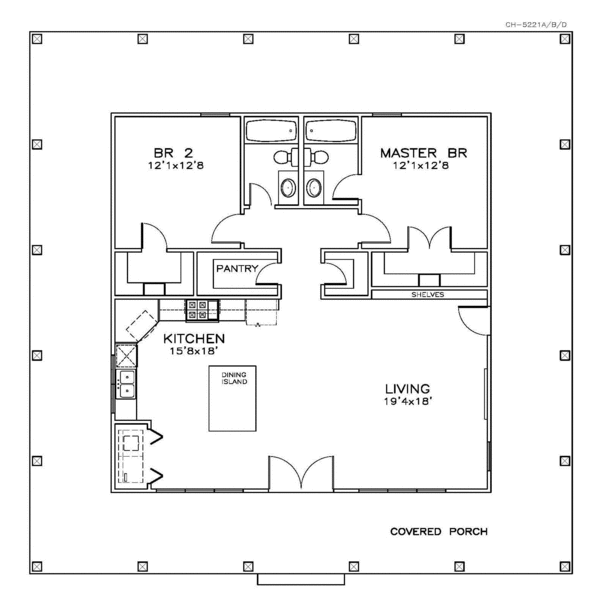 Southern Floor Plan - Main Floor Plan #8-138