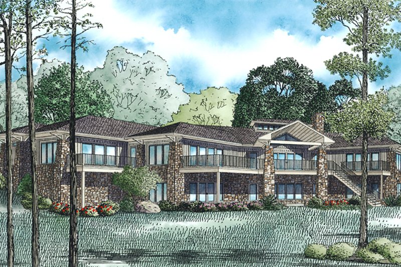 House Blueprint - European, Front Elevation