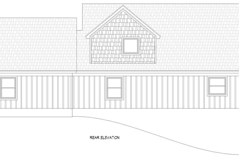Dream House Plan - Exterior - Rear Elevation 1 for Southern House Plan #932-1168 - 2 bed, 3 bath