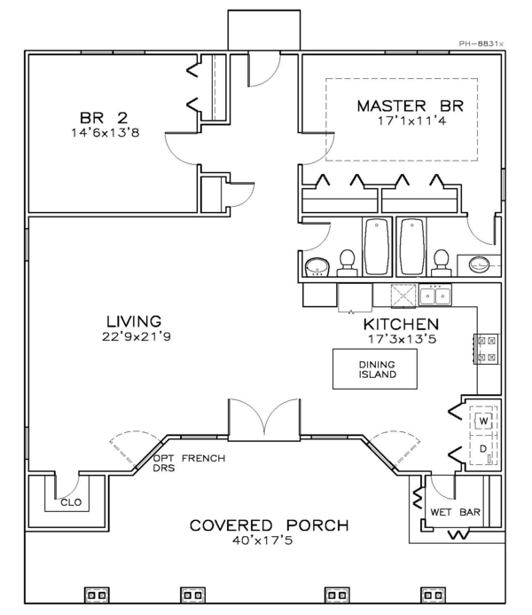 Home Plan - Southern Floor Plan - Main Floor Plan #8-281