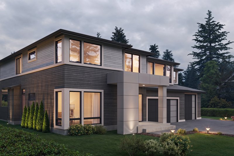 Dream House Plan - Exterior - Front Elevation 4 for Contemporary House Plan #1066-278 - 4 bed, 4.5 bath