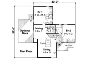 Modern Style House Plan - 2 Beds 2 Baths 1038 Sq/Ft Plan #312-543 
