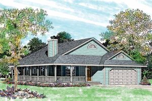 Ranch Exterior - Front Elevation Plan #72-335