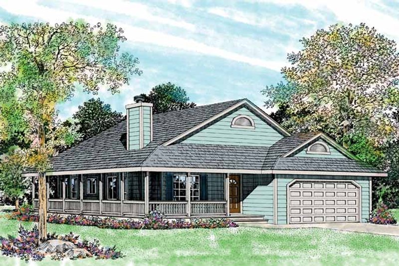 Home Plan - Ranch Exterior - Front Elevation Plan #72-335