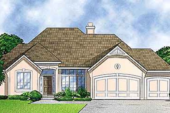 Exterior - Front Elevation for European House Plan #67-317 - 3 bed, 3 bath
