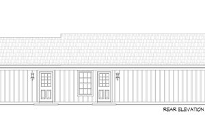 Exterior - Rear Elevation for Cottage House Plan #932-328 - 2 bed, 1 bath