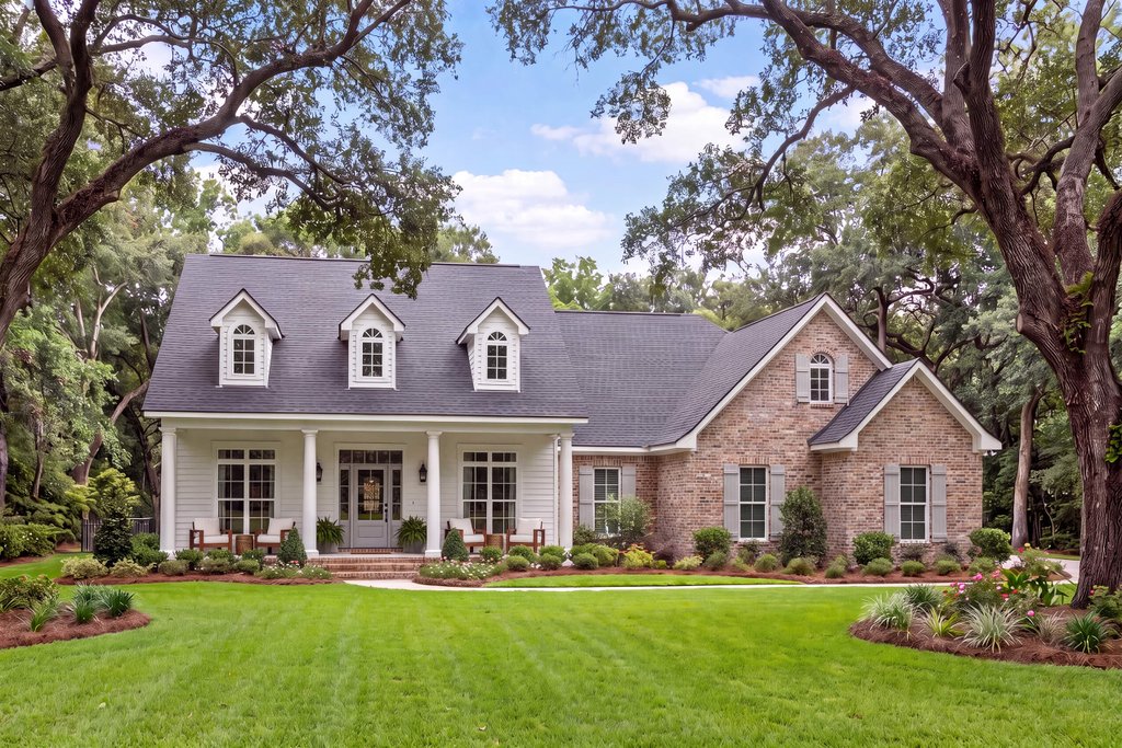 Exterior - Front Elevation 5 for Southern House Plan #430-11 - 3 bed, 2 bath