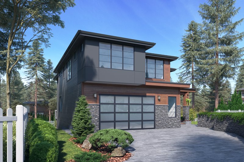 Home Plan - Contemporary Exterior - Front Elevation Plan #1066-117
