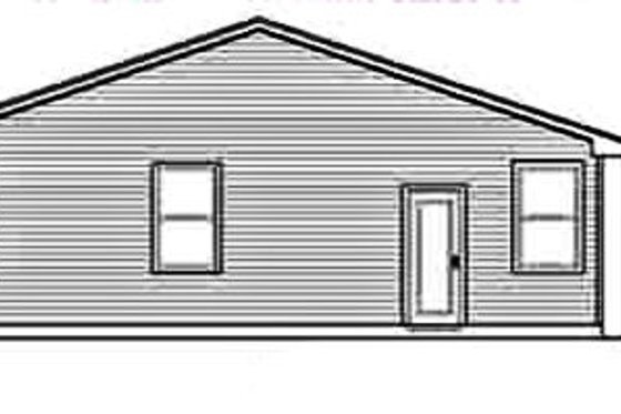 Exterior - Rear Elevation for Traditional House Plan #84-299 - 3 bed, 2 bath