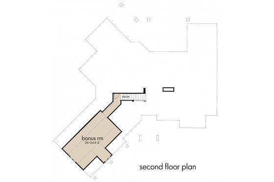 Floor Plan - Upper Floor for Craftsman House Plan #120-184 - 4 bed, 3.5 bath