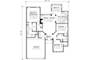 Traditional Style House Plan - 3 Beds 2 Baths 1431 Sq/Ft Plan #410-346 