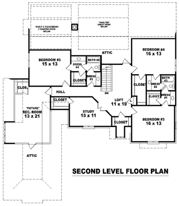 European Floor Plan - Upper Floor Plan #81-1283