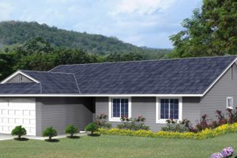 Architectural House Design - Adobe / Southwestern Exterior - Front Elevation Plan #1-216