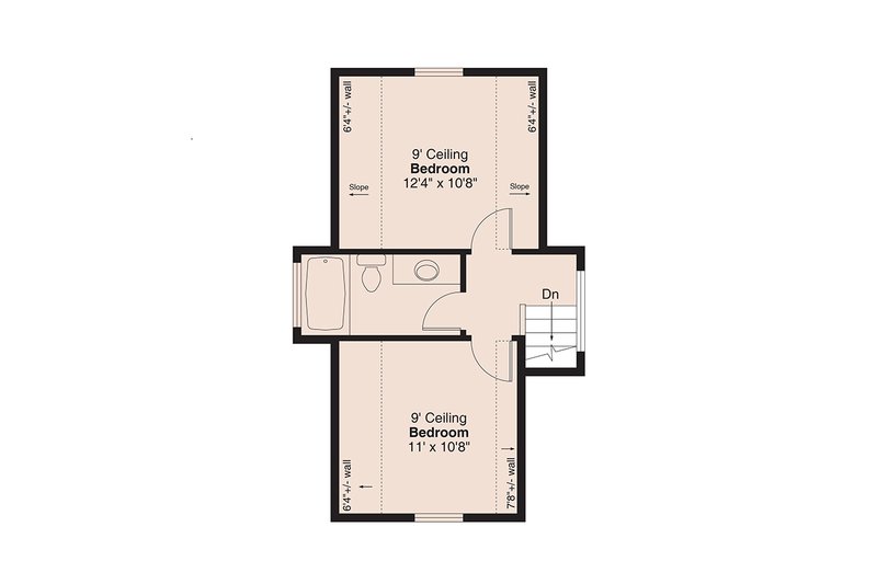 House Plan Design - Floor Plan - Upper Floor for Cottage House Plan #124-1278 - 2 bed, 2 bath