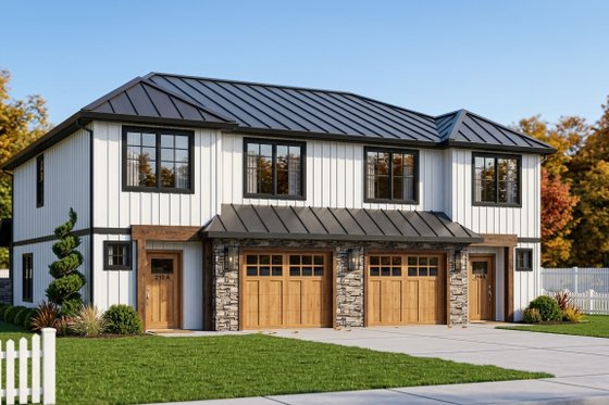 Exterior - Front Elevation for Contemporary House Plan #1064-359 - 3 bed, 2.5 bath
