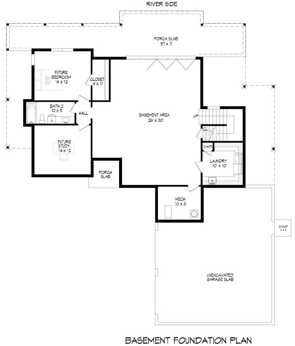 House Plan Design - Modern Floor Plan - Lower Floor Plan #932-550