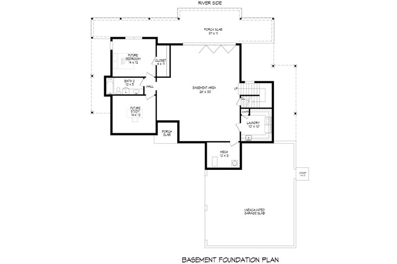 Dream House Plan - Floor Plan - Lower Floor for Modern House Plan #932-550 - 3 bed, 3 bath