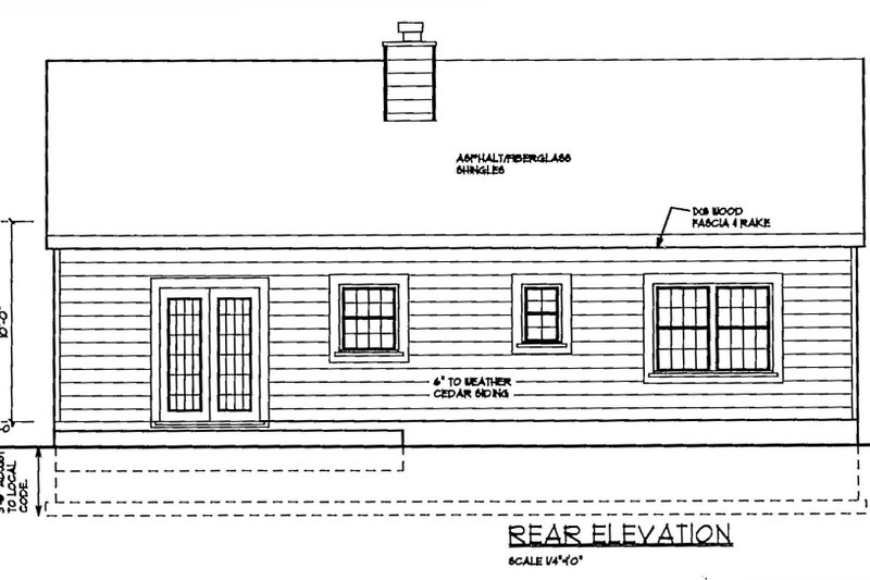 Dream House Plan - Exterior - Rear Elevation for Country House Plan #3-120 - 3 bed, 2 bath