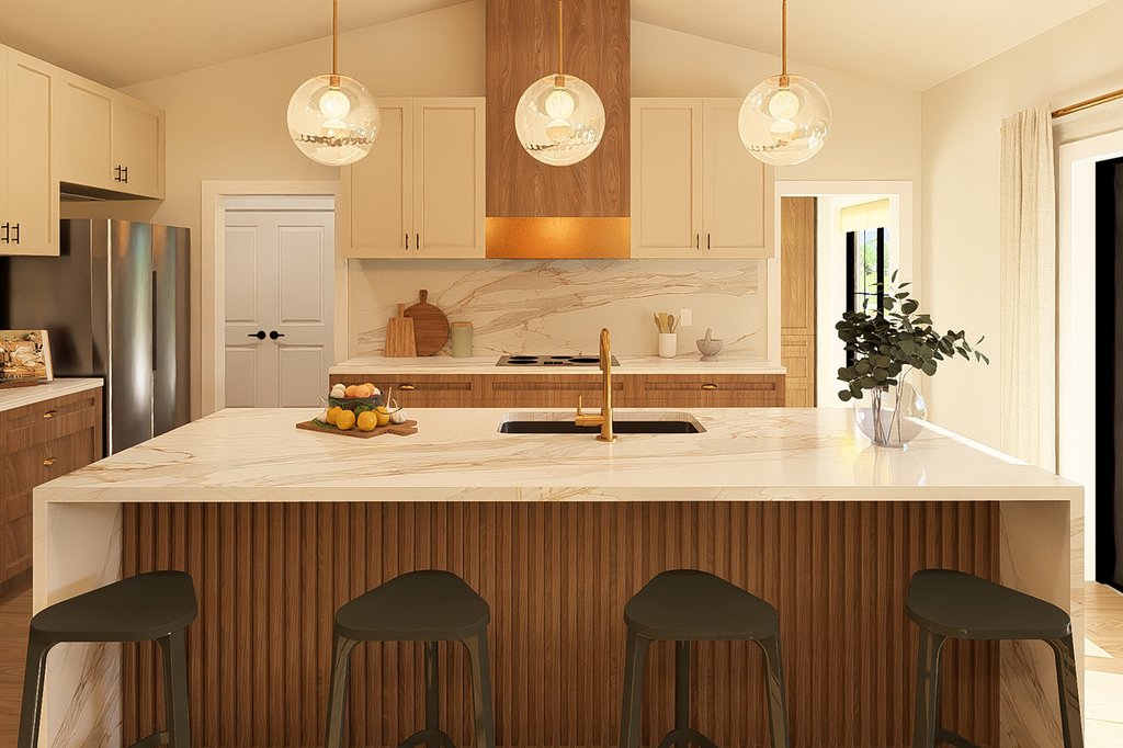 Interior - Kitchen 1 for Farmhouse House Plan #126-310 - 3 bed, 2.5 bath