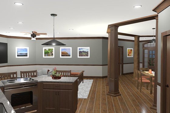 Interior - Kitchen for Craftsman House Plan #56-718 - 3 bed, 2.5 bath