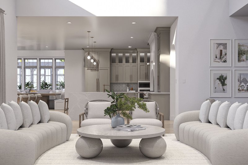 House Blueprint - Interior - Family Room for Beach House Plan #455-768 - 6 bed, 6.5 bath