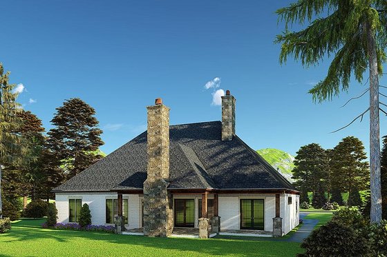 Exterior - Rear Elevation for Craftsman House Plan #923-171 - 4 bed, 4.5 bath