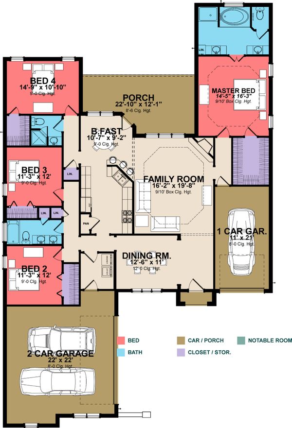 Dream House Plan - Traditional Floor Plan - Main Floor Plan #63-278