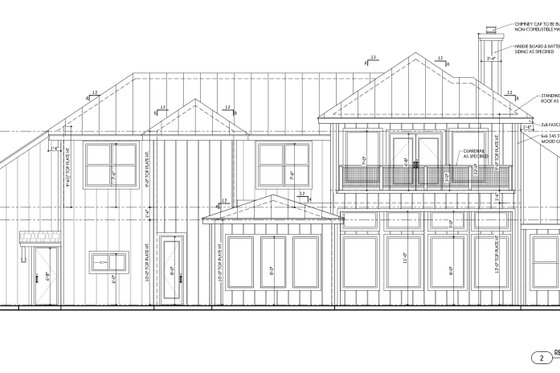 Exterior - Rear Elevation for Country House Plan #1110-35 - 4 bed, 3 bath