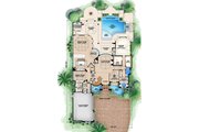 European Style House Plan - 5 Beds 5.5 Baths 8436 Sq/Ft Plan #27-463 