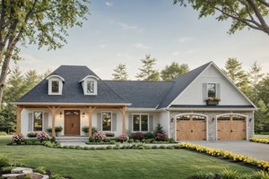 House Blueprint - Country Exterior - Front Elevation Plan #21-561