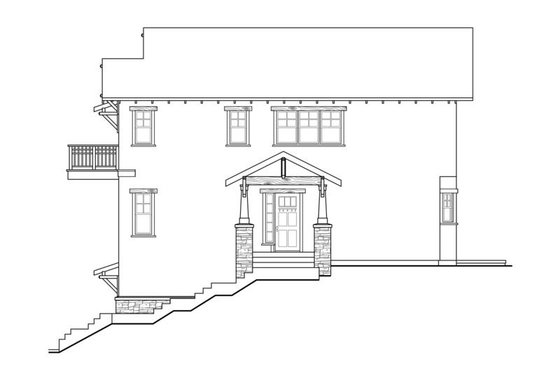 Exterior - Other Elevation 1 for Craftsman House Plan #124-549 - 4 bed, 2.5 bath