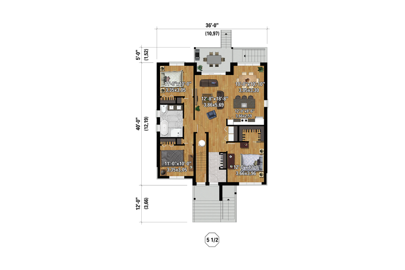 Dream House Plan - Floor Plan - Main Floor for Farmhouse House Plan #25-4979 - 9 bed, 3 bath