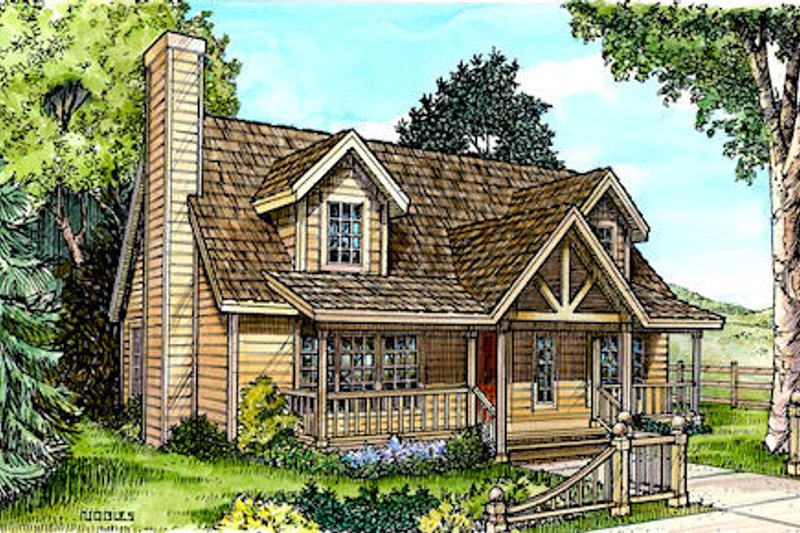 Cottage Style House Plan - 3 Beds 2.5 Baths 1624 Sq/Ft Plan #140-123