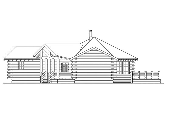 Exterior - Other Elevation 1 for Log House Plan #124-140 - 2 bed, 2 bath