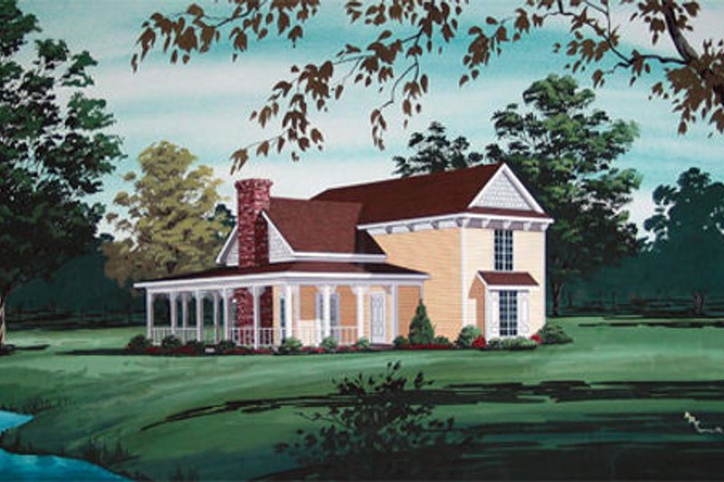 House Plan Design - Country Exterior - Front Elevation Plan #45-344