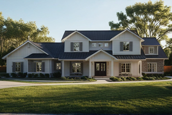 Exterior - Rear Elevation for Farmhouse House Plan #1109-4 - 5 bed, 3 bath