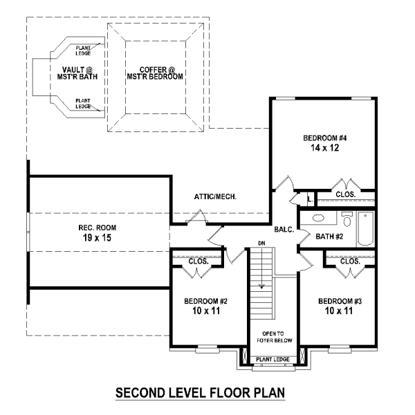 European Floor Plan - Upper Floor Plan #81-13878