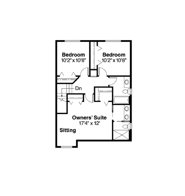 Farmhouse Floor Plan - Upper Floor Plan #124-171