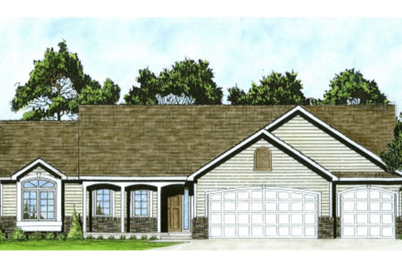Dream House Plan - Ranch Exterior - Front Elevation Plan #58-196