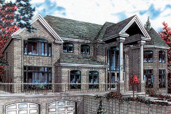 Exterior - Front Elevation for Colonial House Plan #138-185 - 5 bed, 2.5 bath