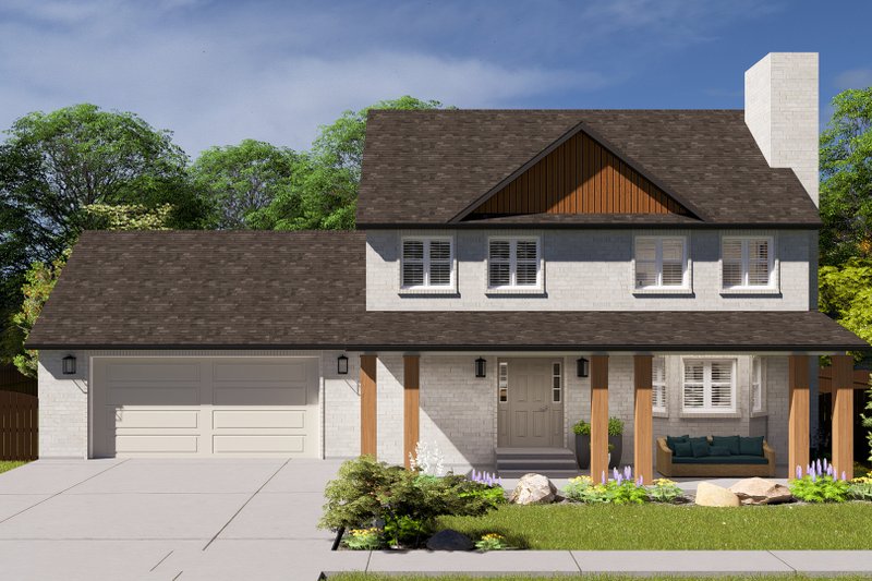 Farmhouse Style House Plan - 3 Beds 2.5 Baths 2010 Sq/Ft Plan #1060-179