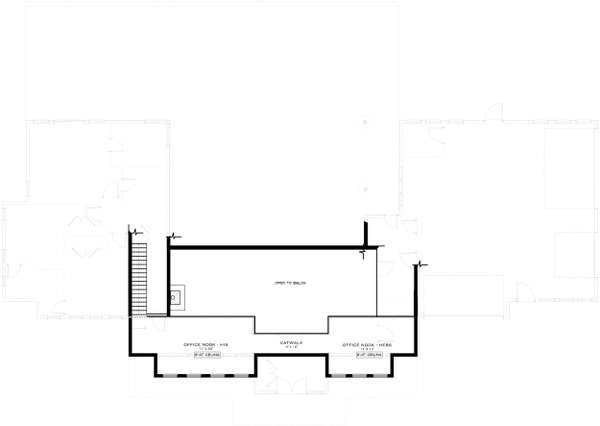 Barndominium Floor Plan - Upper Floor Plan #1101-22